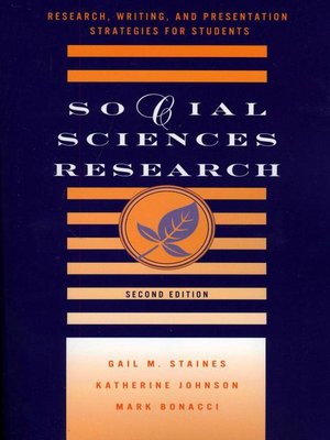 cover image of Social Sciences Research